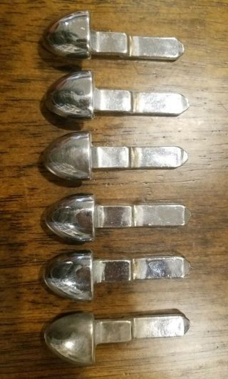 Vintage Chambers Stove Range Oven Model C or B Thumb Latch Key Set of 6 Chrome 2