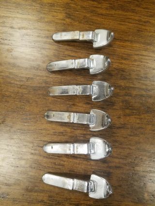 Vintage Chambers Stove Range Oven Model C or B Thumb Latch Key Set of 6 Chrome 4