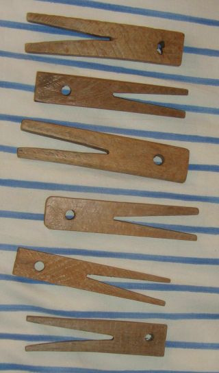 Antique Wood Clothespins Clothes Pin Peg Wooden Hand Made Vintage Old American