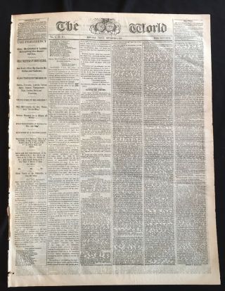 1864 Anti Lincoln Newspaper Democrat Gen George Mcclellan Nominated 4 President