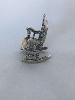 Silver Miniature Rocking Chair