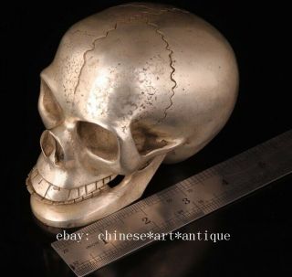 Big Mouth Made Cupronickel Bronze Has Been Opened Closed Rare Old Skull E01