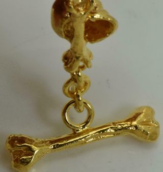 18K GOLD PLATED Victorian MEMENTO MORI SKULLS&BONES pocket watch chain/Bracelet 4
