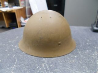 JAPAN WWII JAPANESE TYPE 90 COMBAT HELMET W/ LINER CLOTHE CHINSTRAPS 9