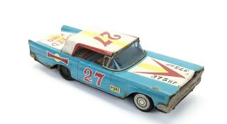 Vintage “speed King " 27 1959 Ford Thunderbird Tin 9.  25 " Toy Race Car Japan Rare
