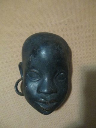 Vienna Austria Patine Bronze,  African Mask Hagenaur Walter Bosse Era.