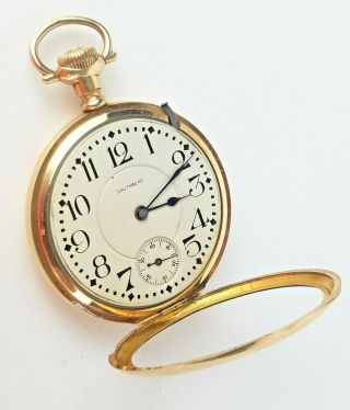 Antique South Bend 227 Open Face Lever 21 Jewel Pocket Watch Size 16. 2