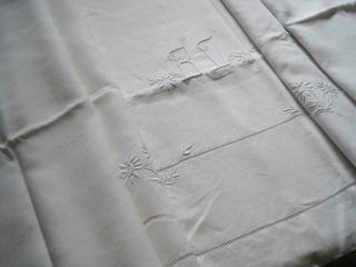 Floaty Vintage French Pure Linen Sheet,  Gorgeous Bedding Fabric Or Curtain