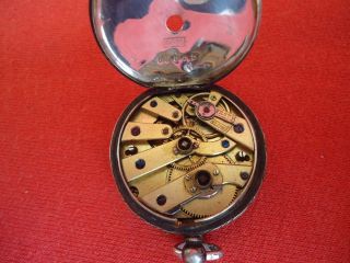 ANTIQUE 1910 ' s.  SWISS POCKET WATCH in STERLING SILVER (935) CASE SERVICED&WORKS 5