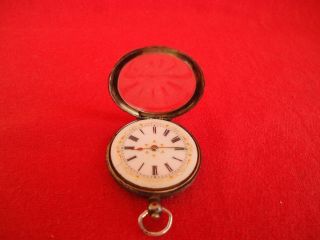 ANTIQUE 1910 ' s.  SWISS POCKET WATCH in STERLING SILVER (935) CASE SERVICED&WORKS 7