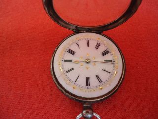 ANTIQUE 1910 ' s.  SWISS POCKET WATCH in STERLING SILVER (935) CASE SERVICED&WORKS 8