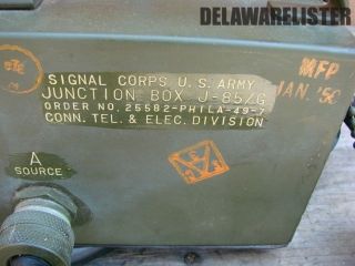 WWII WW2 US Military Radio Power Junction Box J - 85/g GRC - 10 TRC - 1 PE75 Generator 3