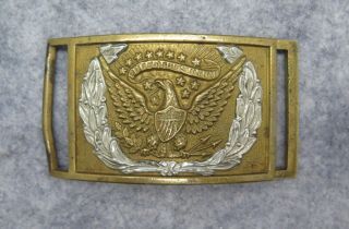 Vintage Civil War Union U S Model 1851 Sword Belt Plate & Keeper