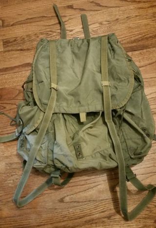 Alice Lrg Back Pack Us Army Od Green Complete W/ Frame & Straps Good