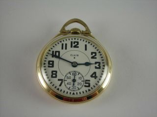 Antique 16s Elgin B.  W Raymond 23 Jewels Rail Road Pocket Watch.  Made 1940