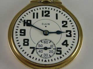 Antique 16s Elgin B.  W Raymond 23 jewels Rail Road pocket watch.  Made 1940 6