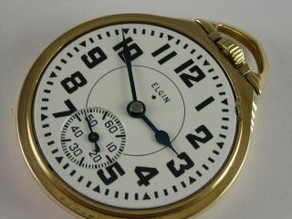 Antique 16s Elgin B.  W Raymond 23 jewels Rail Road pocket watch.  Made 1940 7