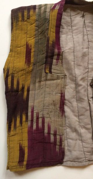 Vintage Uzbek Ikat Silk Child Waistcoat 2