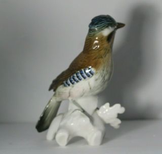 Antique Early 20thC Karl Ens Volkstedt German Jay Bird 7098 Porcelain Figurine 2