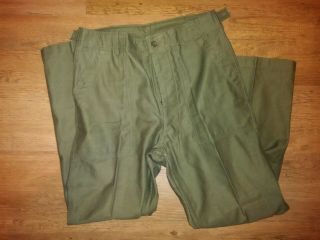Us Army Vietnam 1964 Og - 107 Sateen Cotton Pants Trousers Pants 32x33 Uniform
