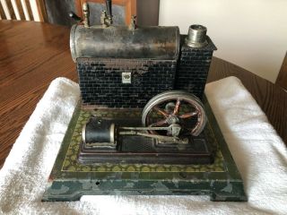 Antique Bing Horizontial Steam Engine Manufacture Number 10/16/4