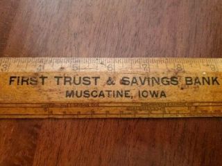 First Trust & Savings Bank Of Muscatine Iowa Ruler