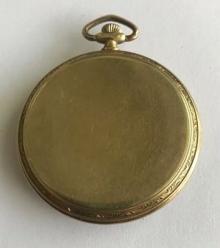 ANTIQUE C.  Bucherer 14k Solid Gold 19j Running Pocket Watch Estate Find NR 3