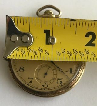 ANTIQUE C.  Bucherer 14k Solid Gold 19j Running Pocket Watch Estate Find NR 7
