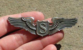 Ww2 Us Army Air Force Military 3 " Meyer Service Pilot Silver Wing