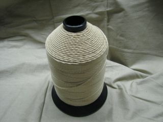 Military Thread Cotton White 7 Ply Glazed Finish Size 8 (case Of 50 Spools)