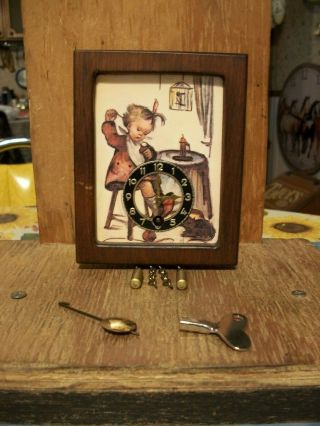 Vintage Rare German Miniature Hummel Cuckoo Clock Germany