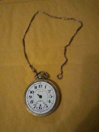 Illinois Bunn Special 60 Hour 21 Ruby Jewels 16s Railroad Pocket Watch.  For Part
