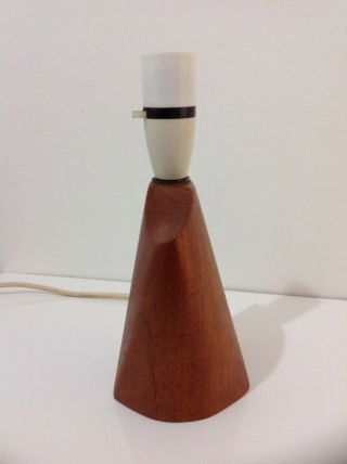 Vintage Mid Century Asymmetric Teak Lamp Base 2