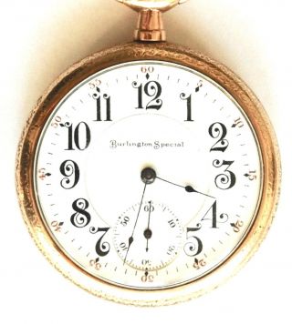 Antique Burlington Special 16s Pocket Watch Inscribed George O 