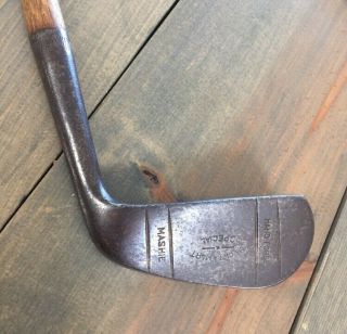 Rare 5 Mashie Iron Right Hand Hickory Handle Golf Cub Old