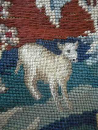 The SHEPHERDESS Vintage French Cluny Floral Sheep Finished Completed NEEDLEPOINT 3