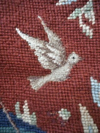 The SHEPHERDESS Vintage French Cluny Floral Sheep Finished Completed NEEDLEPOINT 8