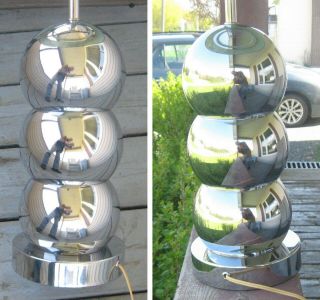 Vintage Mid Century Ames Chrome Ball Georges Kovacs Table Lamp 1960 ' s 2