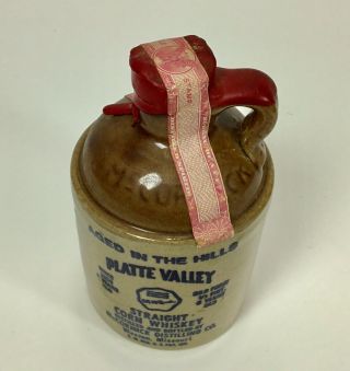 McCormick Platte Valley Vintage Miniature Whisky Jug Stoneware Crock Jar 2