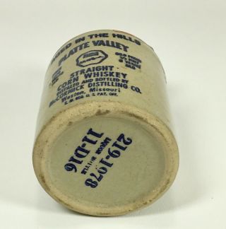 McCormick Platte Valley Vintage Miniature Whisky Jug Stoneware Crock Jar 6