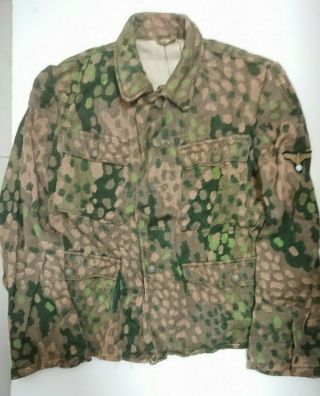 Wwii German Elite 44 Dot Pattern Camouflage Drill Hbt Tunic Ww2
