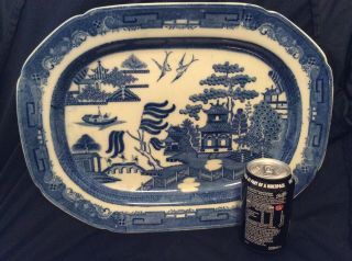 Fine 18th C Chinese Porcelain Blue And White Platter