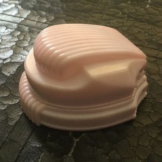 Vintage Satto Ring Box Pale Pink Plastic Strong Deco Style 50s Kitsch
