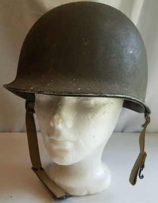 Ww2 Military Steel Helmet W/liner Fixed Bale M - 1 Soldier Us Army