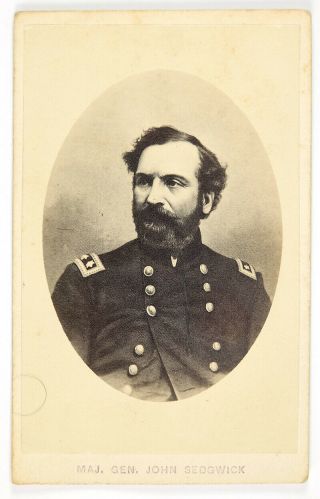 Major General John Sedgwick Civil War Military Soldier Cdv Photograph