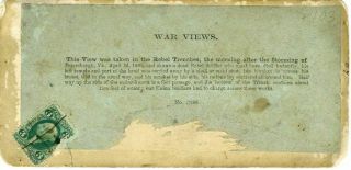 Stereoview Civil War E.  & H.  T.  Anthony War Views.  Rebel Trenches - Dead Soldier. 2