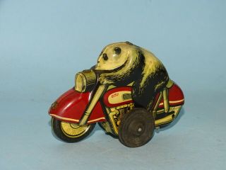 Panda Motorcycle Tin Friction Toy China