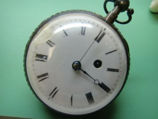French Quarter Repeating Silver Fusee Pocket Watch,  Lever Conversion,  For Repair