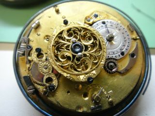 French quarter repeating silver fusee pocket watch,  lever conversion,  for repair 7
