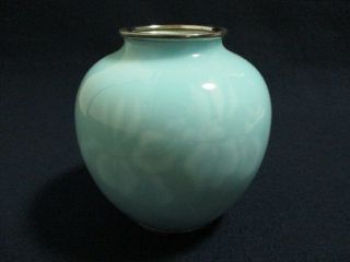 Japanese Ando Shippoten Cloisonne Floral Vase.  Japanese Antique